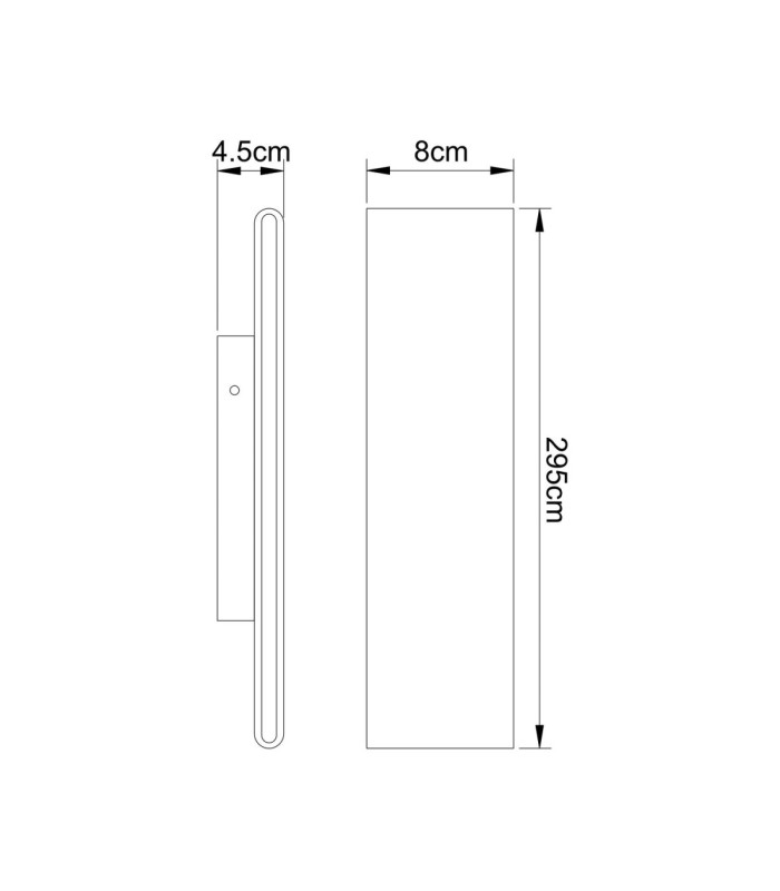 Siegfried 30cm Integrated LED Up & Down Wall Lamp Black 3000K-5