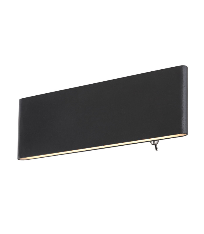 Siegfried 22cm Integrated LED Up & Down Wall Lamp Black 3000K-1