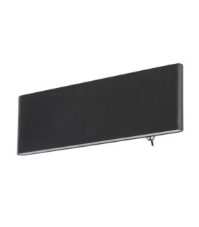 Siegfried 22cm Integrated LED Up & Down Wall Lamp Black 3000K-2