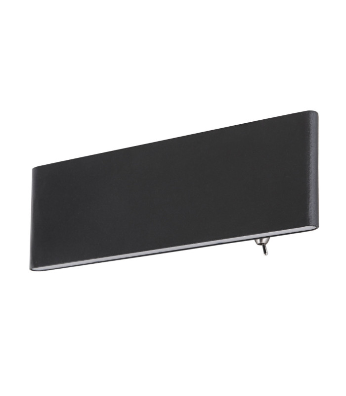 Siegfried 22cm Integrated LED Up & Down Wall Lamp Black 3000K-2