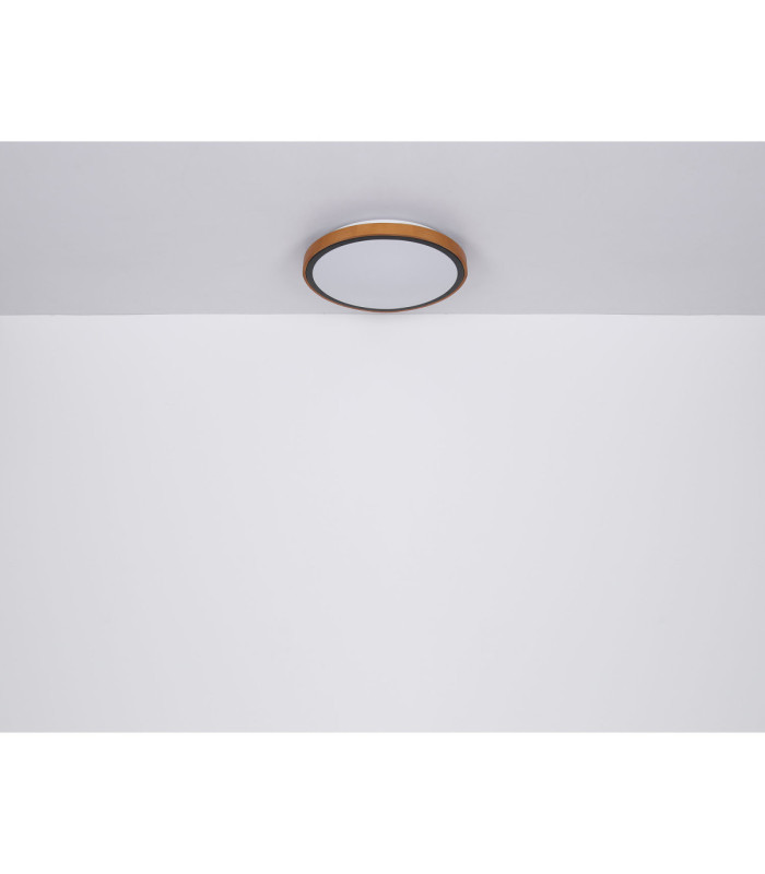 Bruno Integrated LED Flush Ceiling Light Matt Black 3000-4500-6000K-9