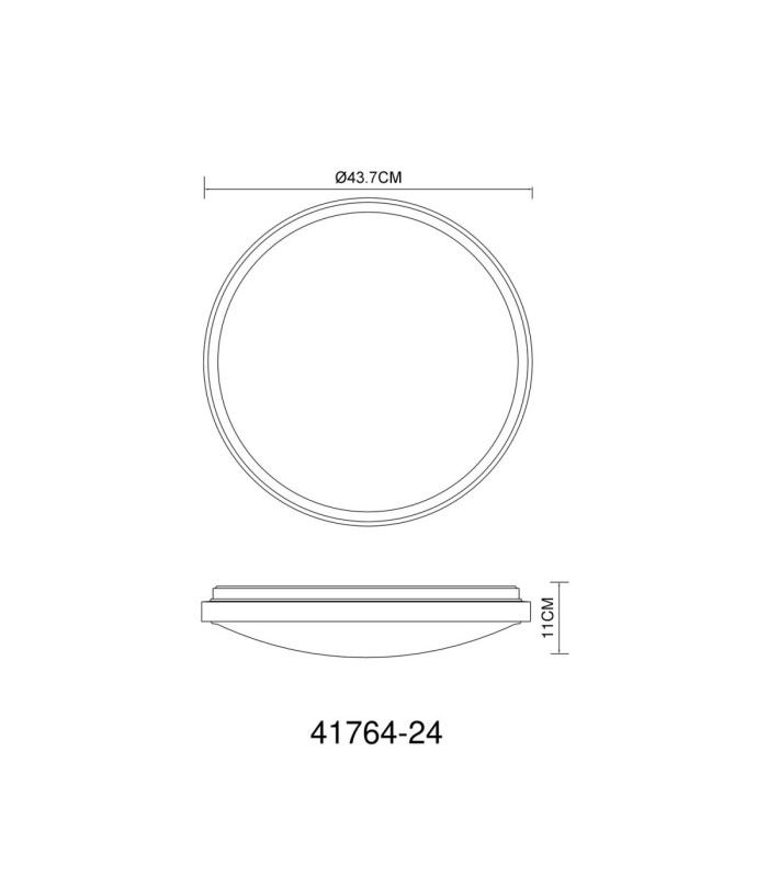 Bruno Integrated LED Flush Ceiling Light Matt Black 3000-4500-6000K-11