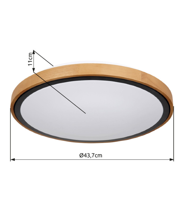 Bruno Integrated LED Flush Ceiling Light Matt Black 3000-4500-6000K-12
