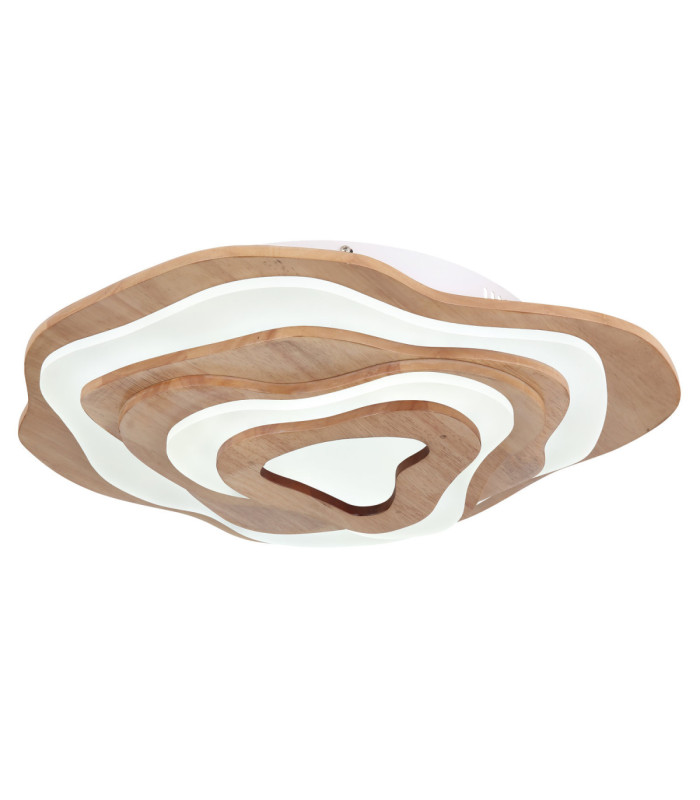 Jacks Integrated LED Semi Flush Ceiling Light Dark Brown 2700-6000K-6
