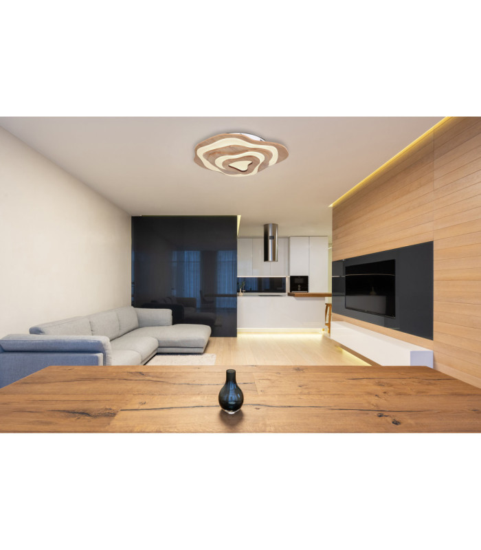 Jacks Integrated LED Semi Flush Ceiling Light Dark Brown 2700-6000K-8