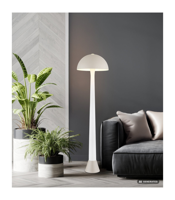 Merlin Floor Lamp Matt Sand Colour  1x E27-7