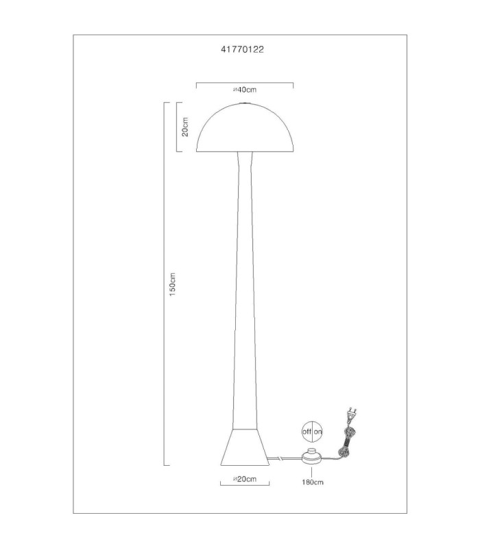 Merlin Floor Lamp Matt Sand Colour  1x E27-8
