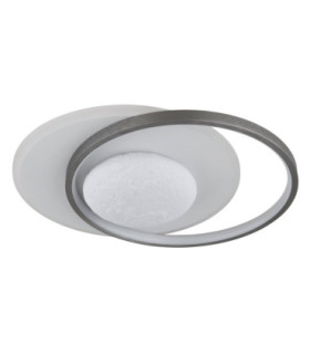Moon Integrated Led Semi Flush Ceiling Light Matt Black 4000K-2
