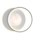 Moon Integrated Led Semi Flush Ceiling Light Matt Black 4000K-3