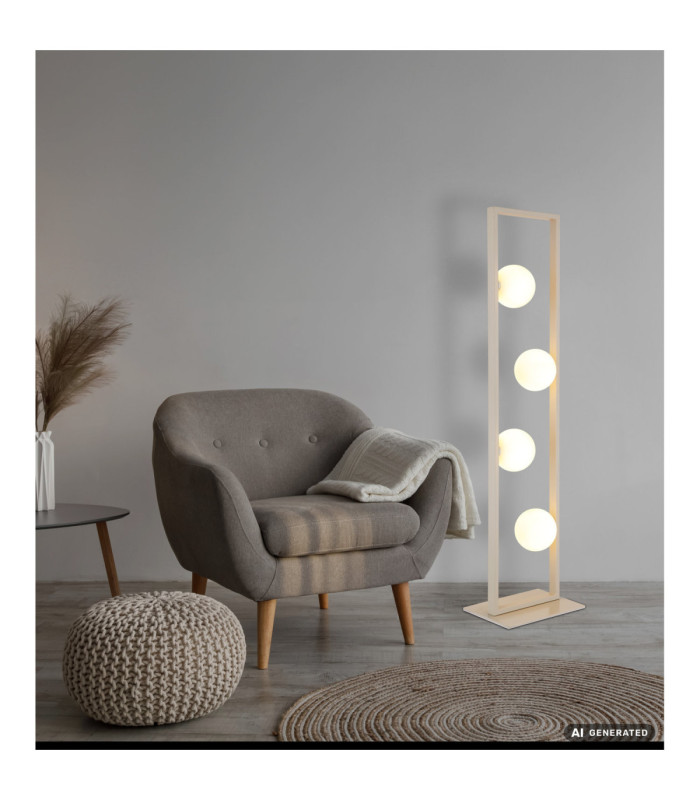 Nanda Multi Arm Floor Lamp Matt Sand Colour  4x G9-6
