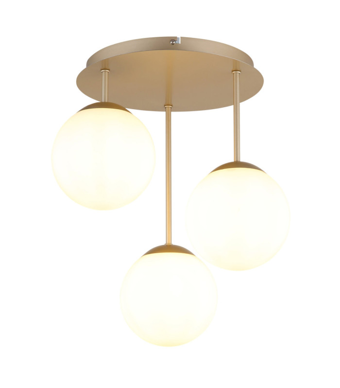 Harmon Globe Ceiling Light Matt Champagne Colour  3x E14-1