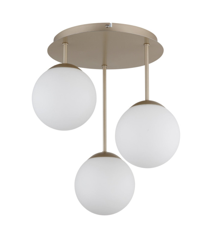 Harmon Globe Ceiling Light Matt Champagne Colour  3x E14-2