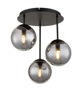 Harmon Globe Ceiling Light Matt Black 3x E14-1