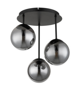 Harmon Globe Ceiling Light Matt Black 3x E14-2
