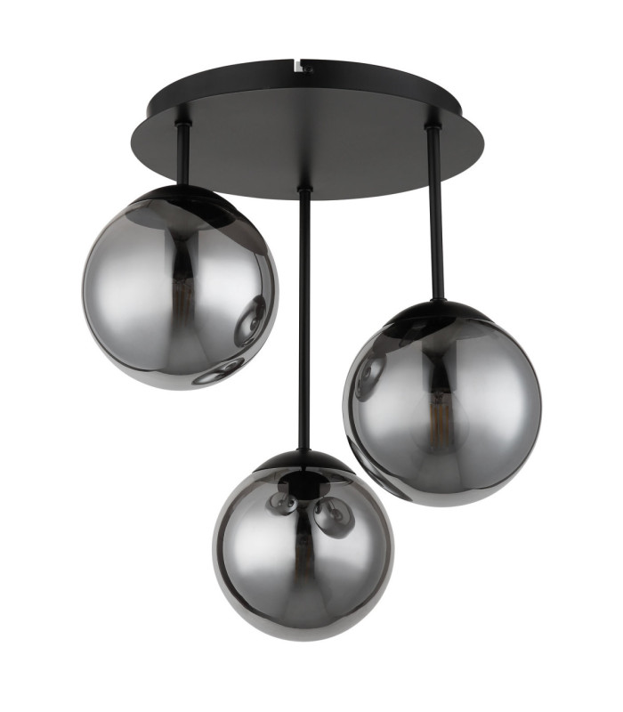 Harmon Globe Ceiling Light Matt Black 3x E14-2