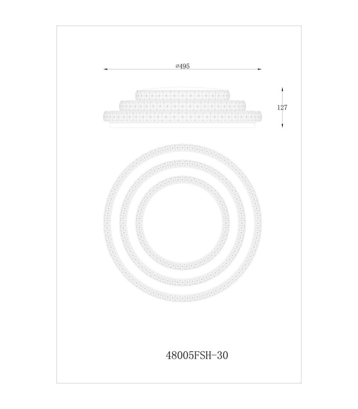 Magnifique I Integrated Led Semi Flush Ceiling Light White 3000-6500K-12