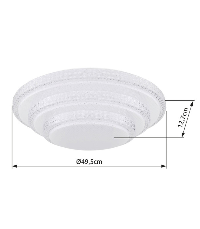 Magnifique I Integrated Led Semi Flush Ceiling Light White 3000-6500K-13