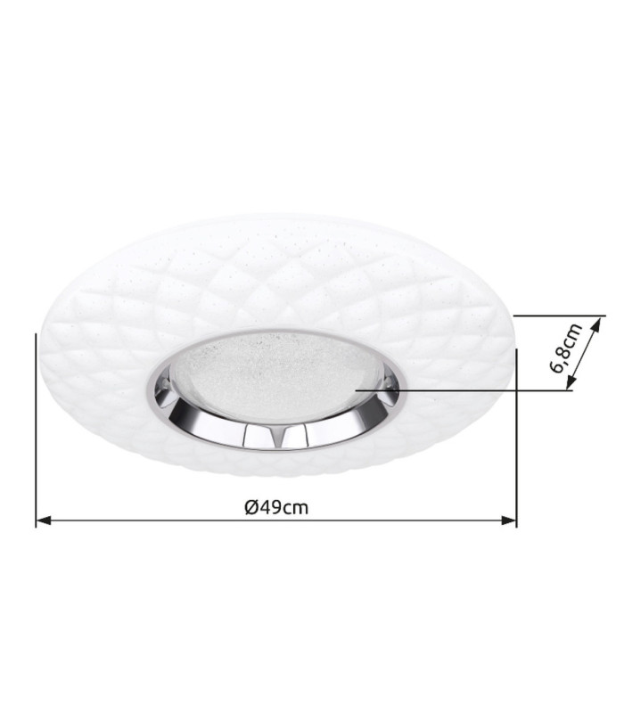 Magnifique II Integrated Led Semi Flush Ceiling Light White 3000-6500K-9