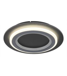 Jayden Integrated LED Decorative Flush Ceiling Light, Matt Black 3000-6500K