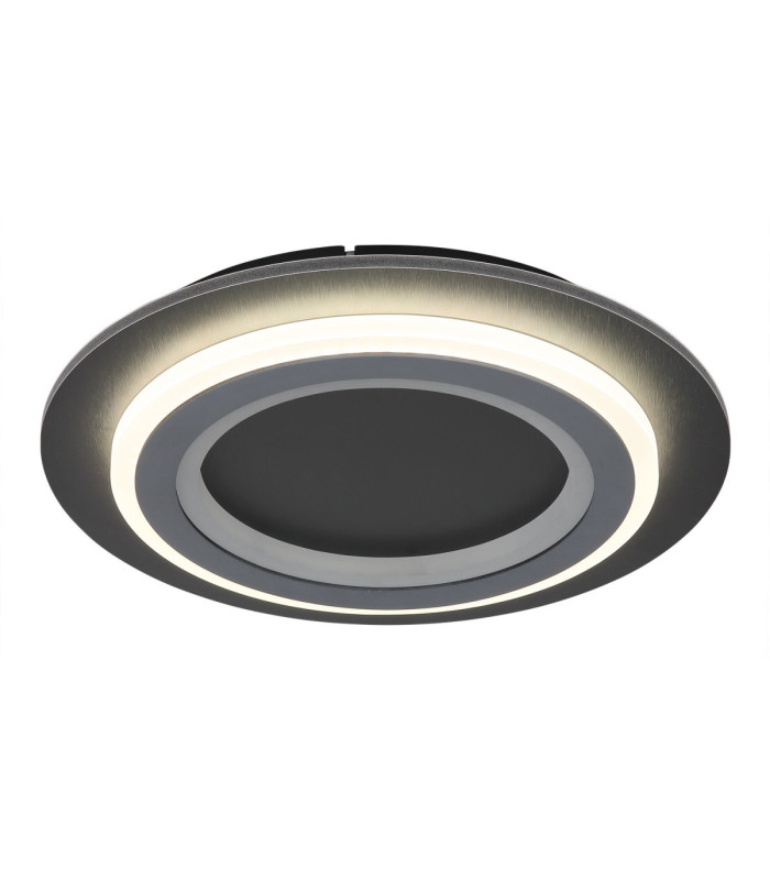 Jayden Integrated LED Decorative Flush Ceiling Light, Matt Black 3000-6500K