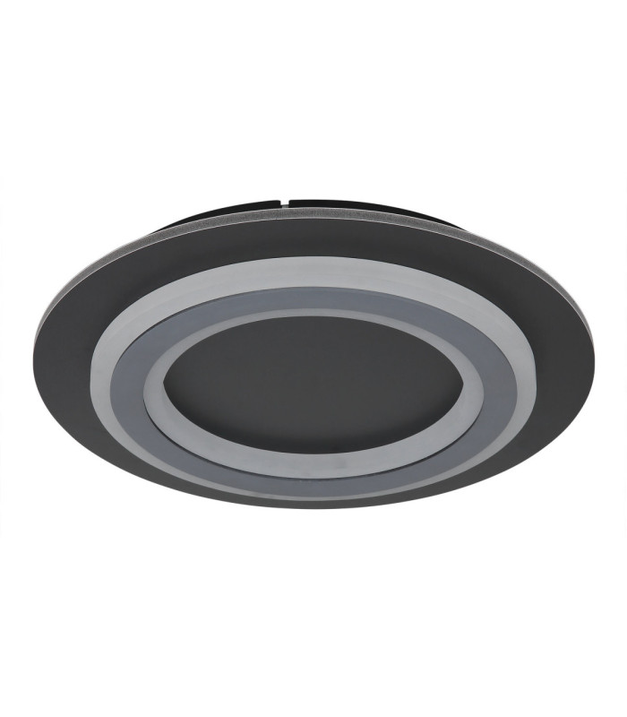 Jayden Integrated LED Decorative Flush Ceiling Light, Matt Black 3000-6500K