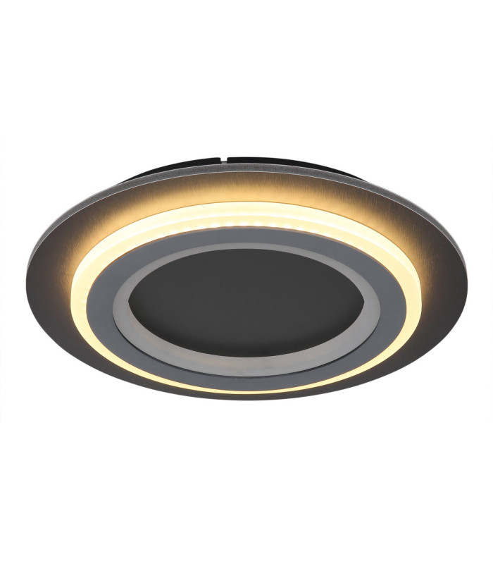 Jayden Integrated LED Decorative Flush Ceiling Light, Matt Black 3000-6500K