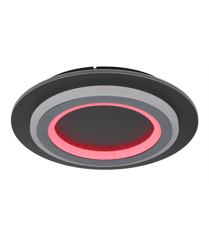 Jayden Integrated LED Decorative Flush Ceiling Light, Matt Black 3000-6500K