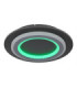 Jayden Integrated LED Decorative Flush Ceiling Light, Matt Black 3000-6500K