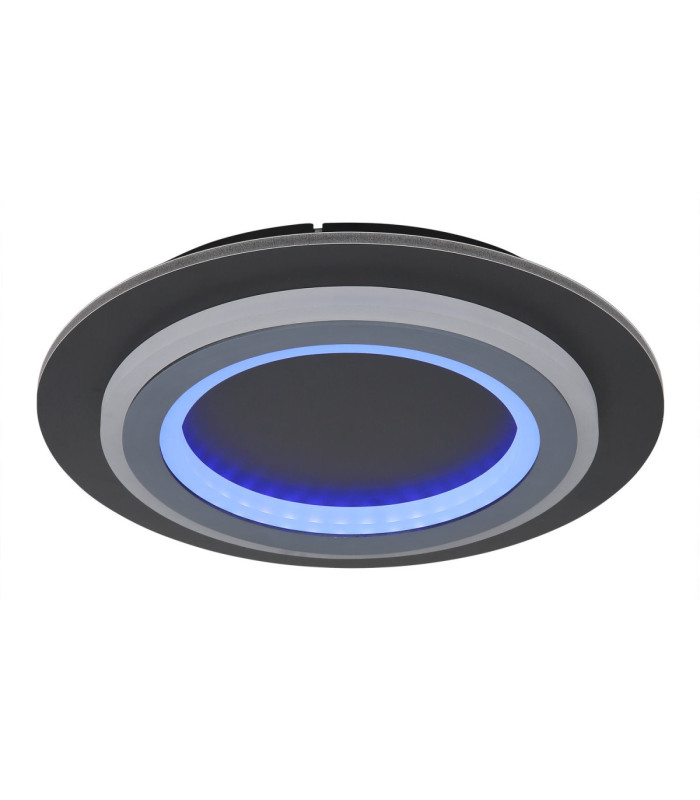Jayden Integrated LED Decorative Flush Ceiling Light, Matt Black 3000-6500K