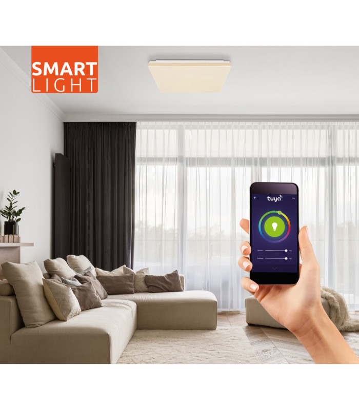 Ully Integrated Led Semi Flush Ceiling Light White 2700-6000K-9