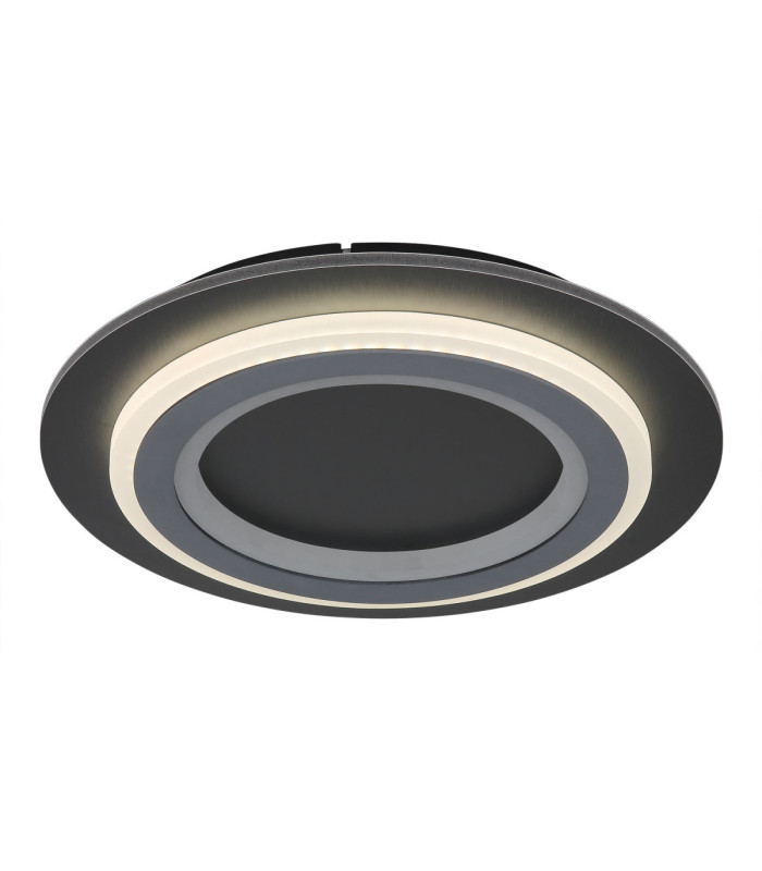 Jayden Integrated LED Decorative Flush Ceiling Light, Matt Black 3000-6500K