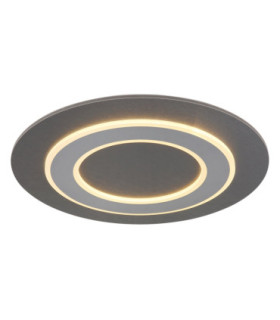 Jayden Ring Integrated LED Decorative Flush Ceiling Light Anthracite Brushed 3000K-1