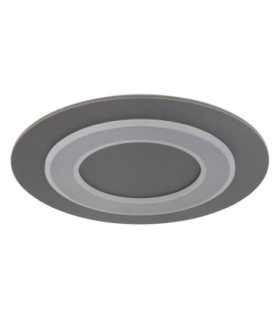 Jayden Ring Integrated LED Decorative Flush Ceiling Light Anthracite Brushed 3000K-2