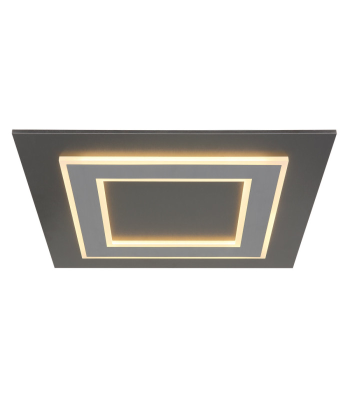 Jayden Square Integrated LED Decorative Flush Ceiling Light Anthracite Brushed 3000K-3