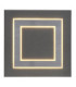 Jayden Square Integrated LED Decorative Flush Ceiling Light Anthracite Brushed 3000K-4