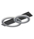 Jayden Twin Ring Integrated Led Semi Flush Ceiling Light, Matt Black 3000-6500K