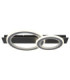 Jayden Twin Ring Integrated Led Semi Flush Ceiling Light, Matt Black 3000-6500K