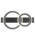 Jayden Twin Ring Integrated Led Semi Flush Ceiling Light, Matt Black 3000-6500K