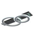 Jayden Twin Ring Integrated Led Semi Flush Ceiling Light, Matt Black 3000-6500K