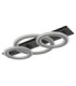 Jayden Tripple Ring Integrated Led Semi Flush Ceiling Light, Matt Black 3000-6500K