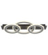 Jayden Tripple Ring Integrated Led Semi Flush Ceiling Light, Matt Black 3000-6500K