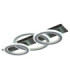 Jayden Tripple Ring Integrated Led Semi Flush Ceiling Light, Matt Black 3000-6500K
