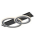 Jayden Twin Ring Integrated Led Semi Flush Ceiling Light, Matt Black 3000-6500K