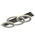 Jayden Tripple Ring Integrated Led Semi Flush Ceiling Light, Matt Black 3000-6500K