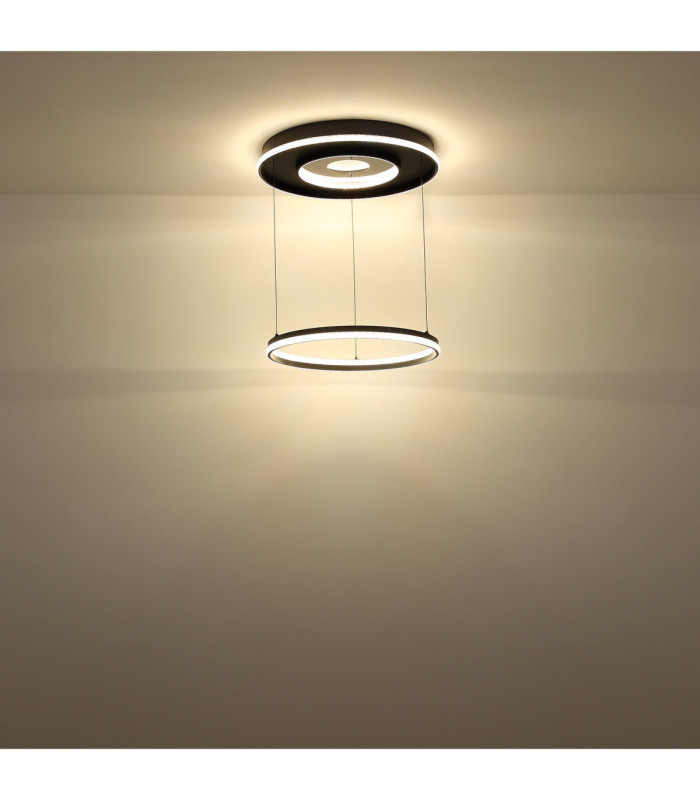 Marsh Integrated Led Pendant Ceiling Light Matt Black 2700-6500K-7