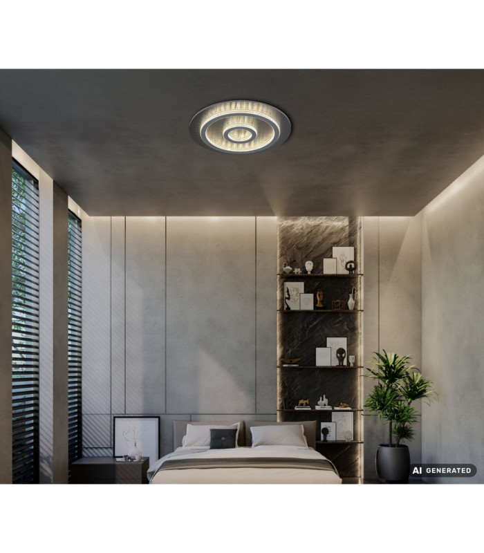 Jayden Integrated Led Semi Flush Ceiling Light Grey 3000-6500K-8