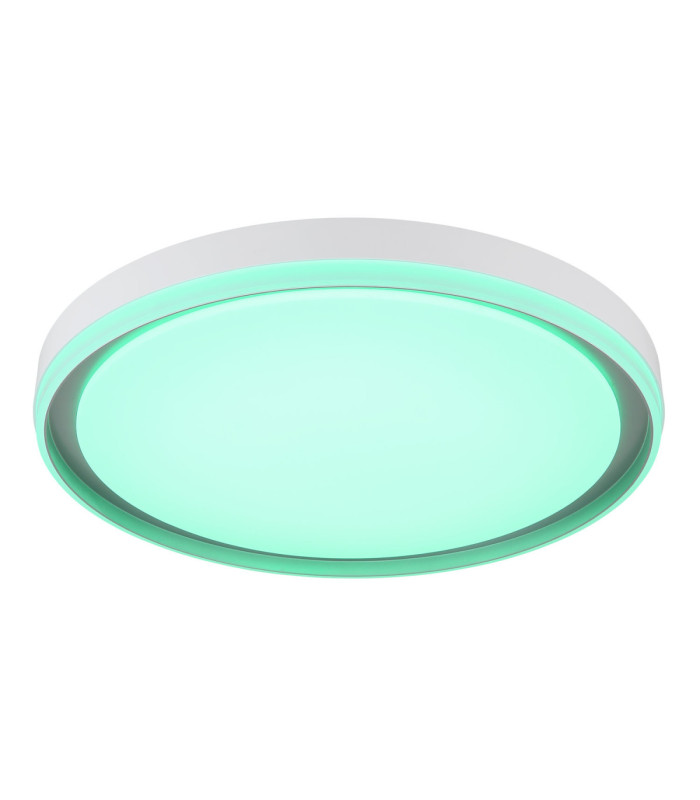 Janice 50cm Integrated Led Semi Flush Ceiling Light Matt White 2x RGBW Integrated LED 3000-4000-6000K-7