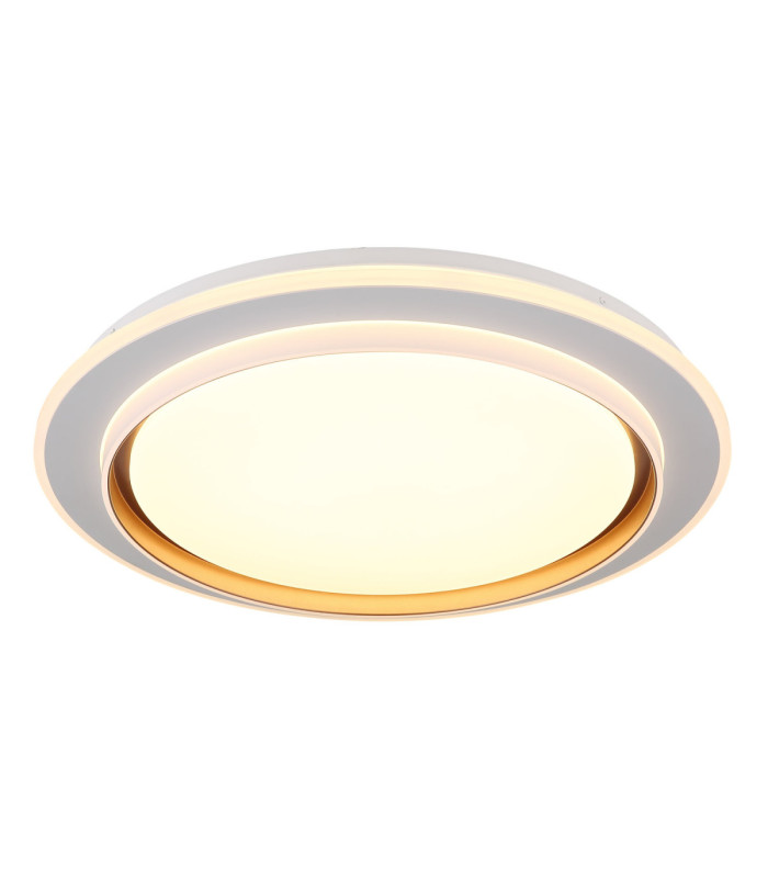 Janice 60cm Integrated Led Semi Flush Ceiling Light Matt White 2x RGBW Integrated LED 3000-4000-6000K-4