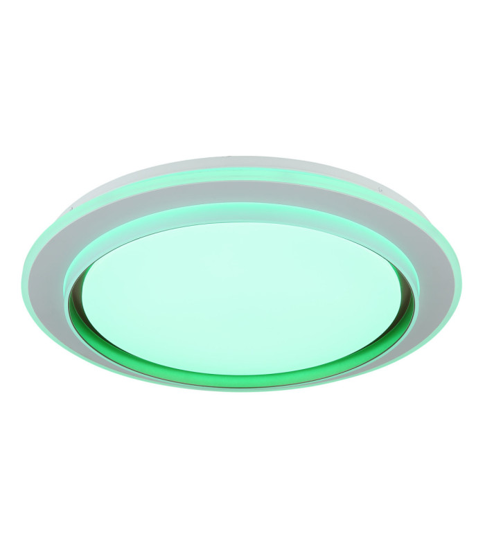 Janice 60cm Integrated Led Semi Flush Ceiling Light Matt White 2x RGBW Integrated LED 3000-4000-6000K-7