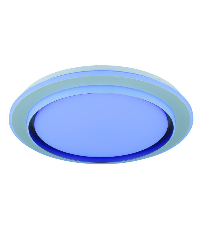 Janice 60cm Integrated Led Semi Flush Ceiling Light Matt White 2x RGBW Integrated LED 3000-4000-6000K-8